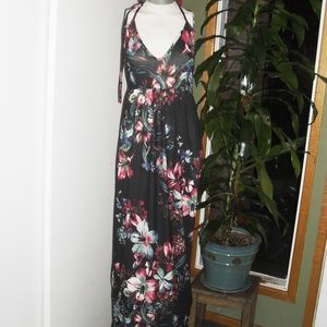 NWT Woman's Black Floral Spaghetti Strap Sz 10